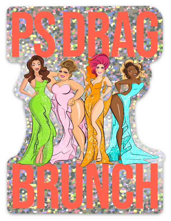 Load image into Gallery viewer, PS Drag Brunch Glitter Sticker
