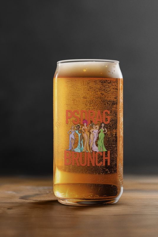 PS Drag Brunch Beer Can Glass