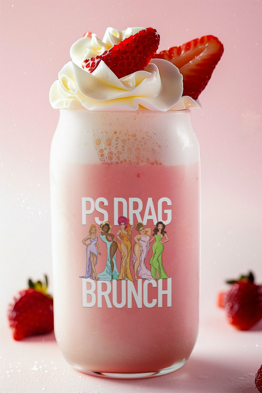 PS Drag Brunch Beer Can Glass