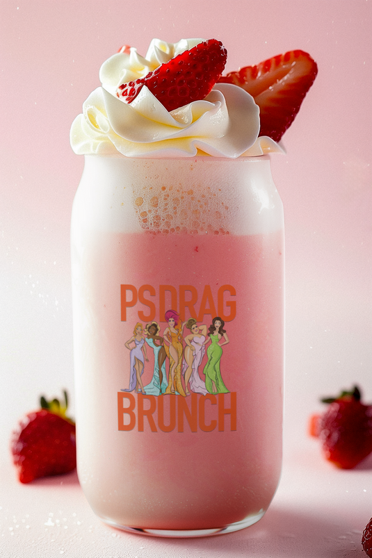 PS Drag Brunch Beer Can Glass