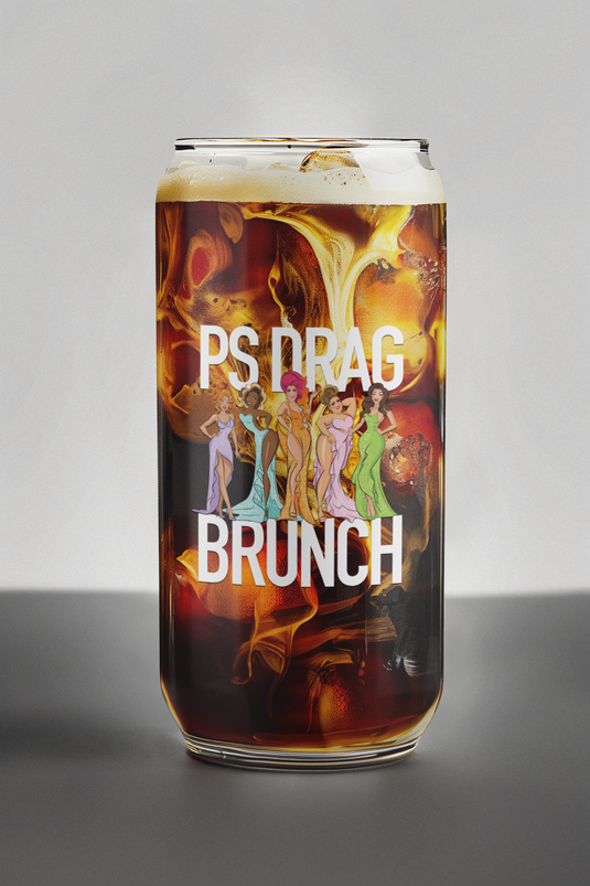 PS Drag Brunch Beer Can Glass