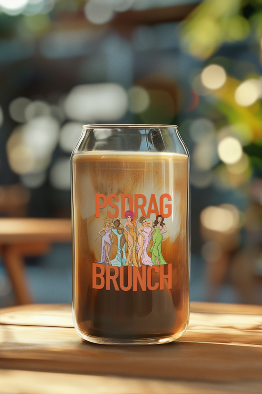 PS Drag Brunch Beer Can Glass