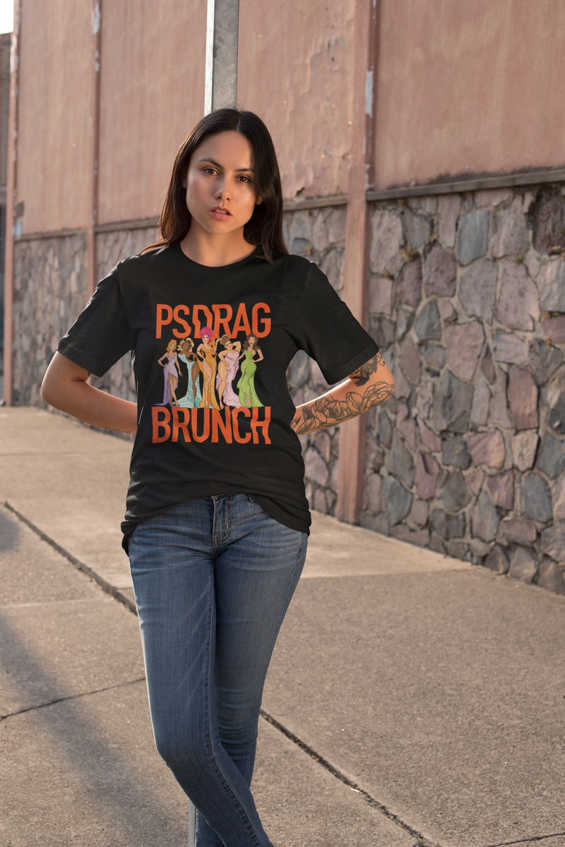 Load image into Gallery viewer, PS Drag Brunch Retired Logo T-Shirts
