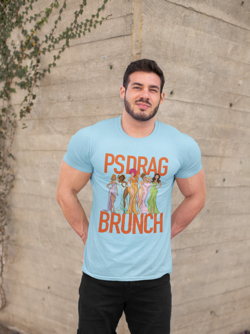 Load image into Gallery viewer, PS Drag Brunch Retired Logo T-Shirts
