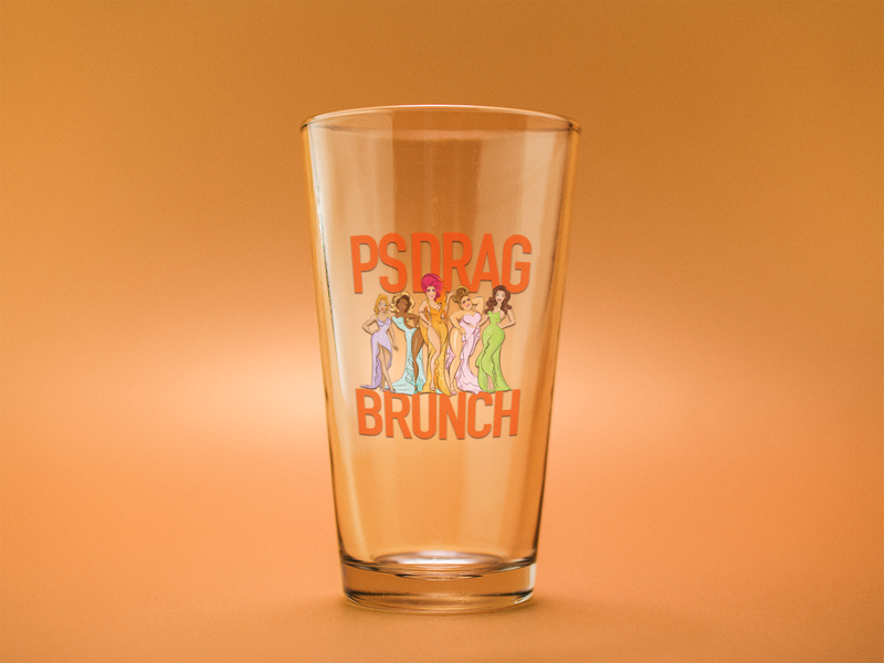 Load image into Gallery viewer, PS Drag Brunch Pint Glass
